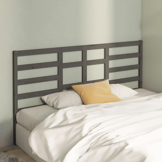 Cabeceira - Cabeceira de cama 206x4x104 cm pinho maciço cinzento