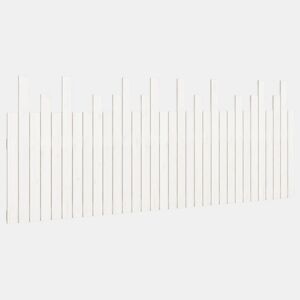 Cabeceira - Cabeceira de cama de parede 204x3x80 cm madeira de pinho maciça branco