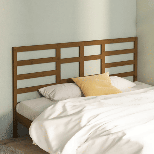 Cabeceira - Cabeceira de cama 186x4x104 cm pinho maciço castanho mel
