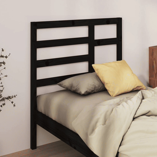Cabeceira - Cabeceira de cama 96x4x104 cm pinho maciço preto