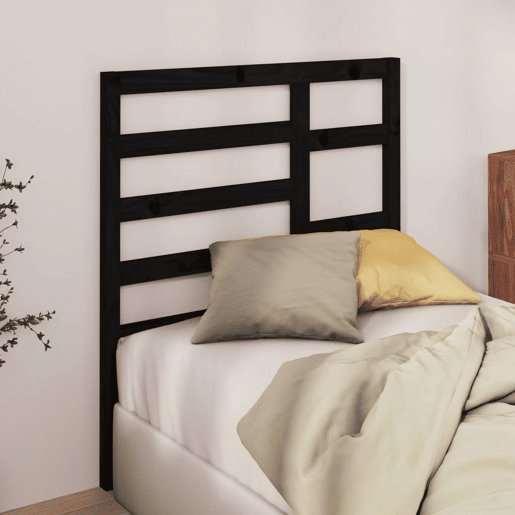 Cabeceira - Cabeceira de cama 96x4x104 cm pinho maciço preto
