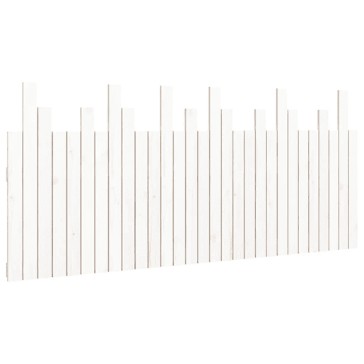 Cabeceira - Cabeceira de cama de parede 185x3x80 cm madeira de pinho maciça branco