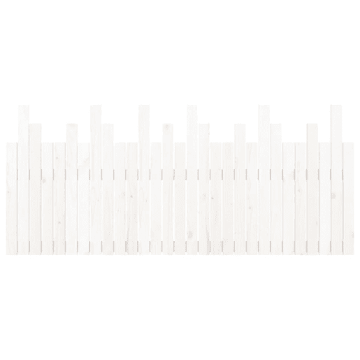 Cabeceira - Cabeceira de cama de parede 185x3x80 cm madeira de pinho maciça branco