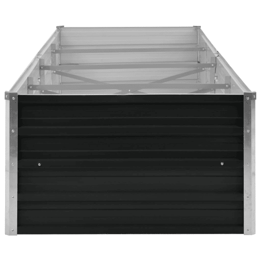 Canteiro elevado plantas flores jardim 320 x 80 x 45 cm aço galvanizado antracite 02_0001145