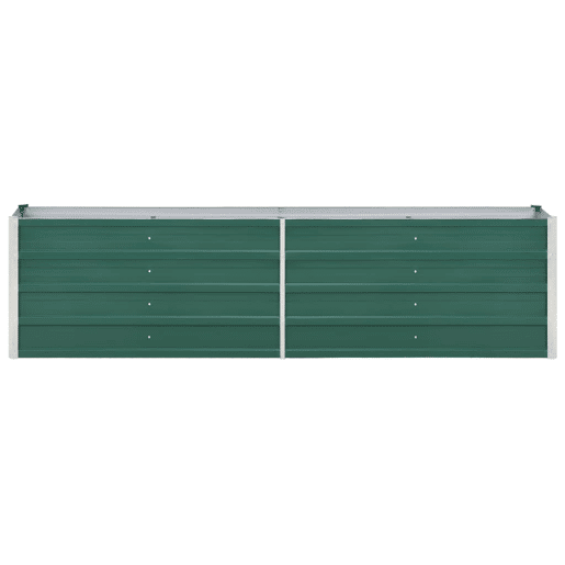 Plantador de cama elevada plantas flores jardim aço galvanizado 240 x 40 x 45 cm verde 02_0001098