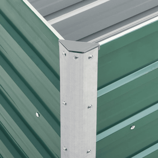 Plantador de cama elevada plantas flores jardim aço galvanizado 240 x 40 x 45 cm verde 02_0001098