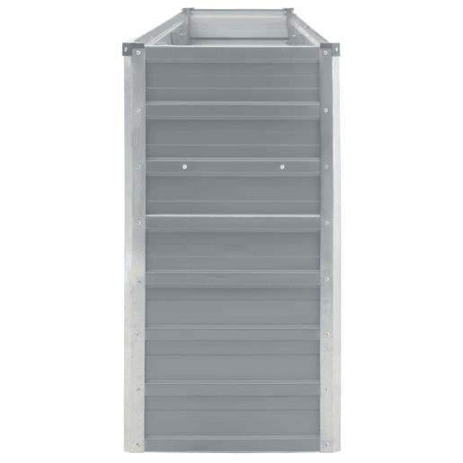 Canteiro elevado plantas flores jardim 320 x 40 x 77 cm aço galvanizado cinza 02_0000801