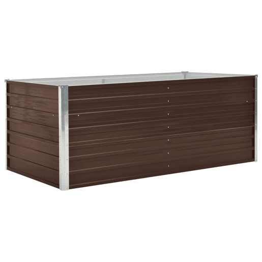 Floreira 160 x 80 x 45 cm aço galvanizado marrom 02_0000794
