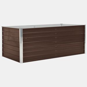 Floreira 160 x 80 x 45 cm aço galvanizado marrom 02_0000794