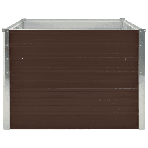 Floreira 160 x 80 x 45 cm aço galvanizado marrom 02_0000794