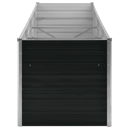 Canteiro elevado plantas flores jardim 320 x 80 x 77 cm aço galvanizado antracite 02_0001146