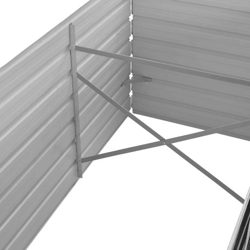Canteiro elevado plantas flores jardim 320 x 80 x 77 cm aço galvanizado antracite 02_0001146