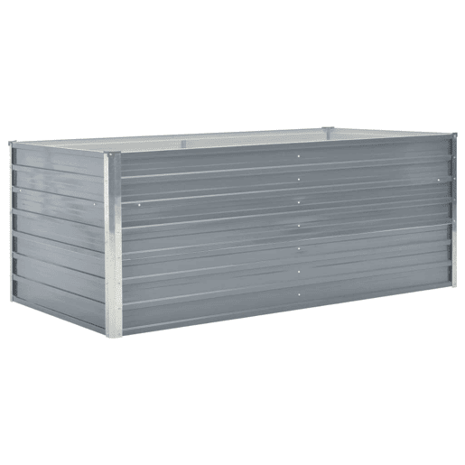 Floreira 160 x 80 x 45 cm aço galvanizado cinza 02_0000793