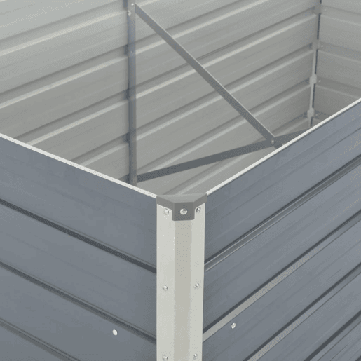 Floreira 160 x 80 x 45 cm aço galvanizado cinza 02_0000793