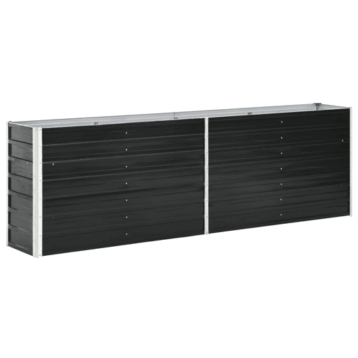 Canteiro elevado plantas flores jardim aço galvanizado 240 cm antracite 02_0001099