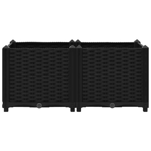 Canteiro elevado plantas flores jardim 80 x 40 x 38 cm polipropileno preto 02_0000947