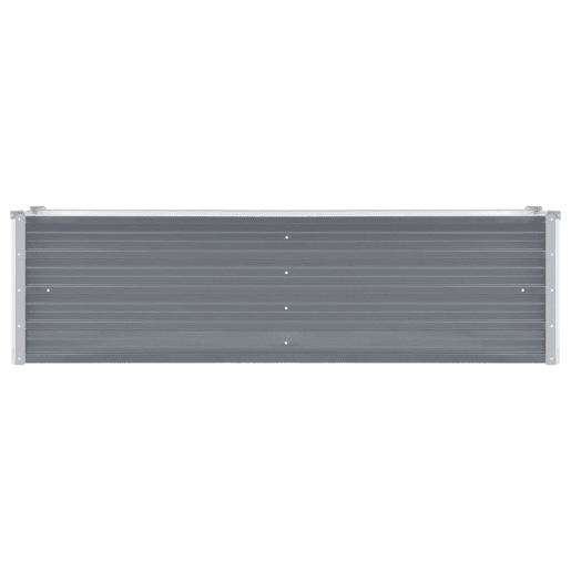 Plantador de canteiro elevado plantas flores jardim aço galvanizado 160 x 40 x 45 cm cinza 02_0001091