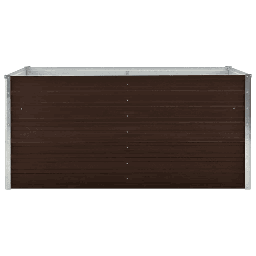 Floreira elevada 160 x 80 x 77 cm aço galvanizado marrom 02_0000859