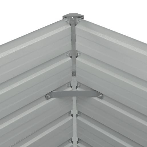 Floreira elevada 160 x 80 x 77 cm aço galvanizado marrom 02_0000859