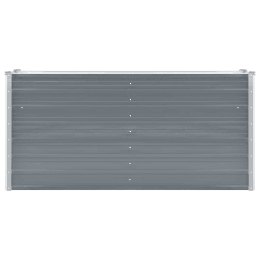 Plantador de canteiro elevado plantas flores jardim jardim aço galvanizado 160 x 40 x 77 cm cinza 02_0001093