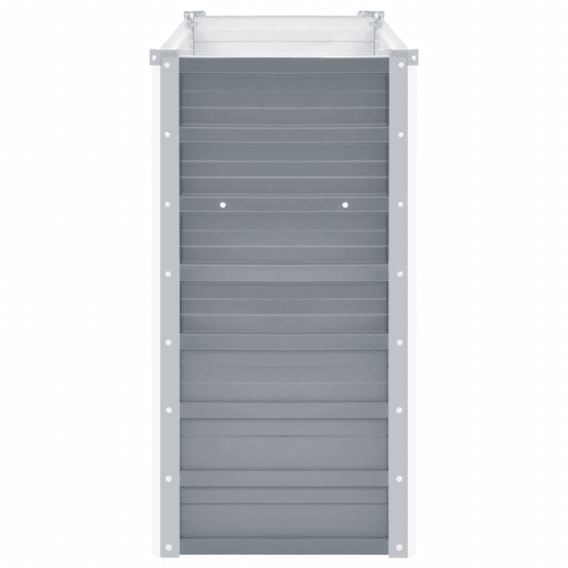 Plantador de canteiro elevado plantas flores jardim jardim aço galvanizado 160 x 40 x 77 cm cinza 02_0001093