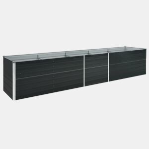 Canteiro elevado plantas flores jardim aço galvanizado 400 x 80 x 77 cm antracite 02_0001119