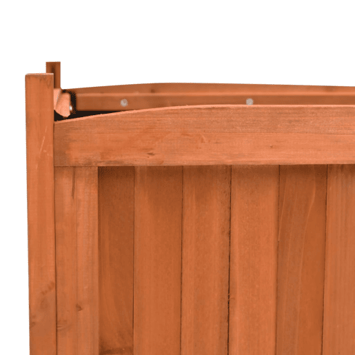 Conjunto de 2 floreiras elevadas 50 x 50 x 50 cm madeira de abeto marrom 02_0000887