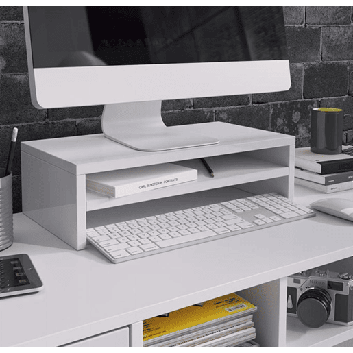 Suporte de monitor Quarto Escritório Branco 46x23x13 Adelis Muebles Bonitos