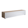 Móvel TV Sala de estar e jantar SonomaBranco 160x40x32 1 porta Luke H2 Muebles Bonitos
