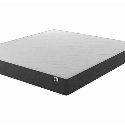 Cama com estrado e Colchão Quarto de dormir BrancoPreto 214x167x65 LED Parisina Muebles Bonitos