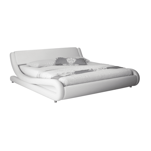 Cama com estrado Quarto de dormir Branco 218x134x66 Alessia Muebles Bonitos