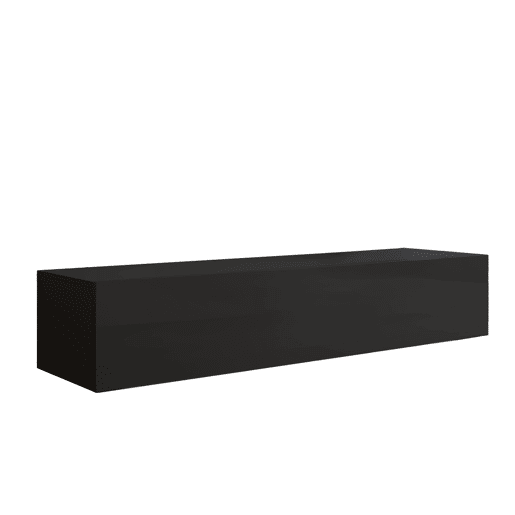 Móvel TV Suspenso Sala de estar e jantar Preto 160x40x30 1 porta Nora H2 Muebles Bonitos