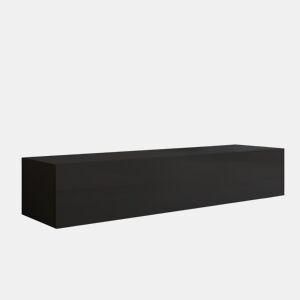 Móvel TV Suspenso Sala de estar e jantar Preto 160x40x30 1 porta Nora H2 Muebles Bonitos