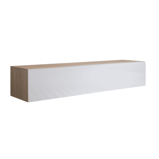 Móvel TV Sala de estar e jantar SonomaBranco 160x40x30 1 porta Luke H2 Muebles Bonitos