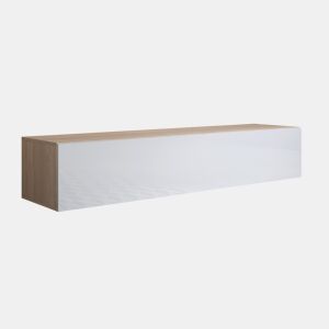 Móvel TV Sala de estar e jantar SonomaBranco 160x40x30 1 porta Luke H2 Muebles Bonitos