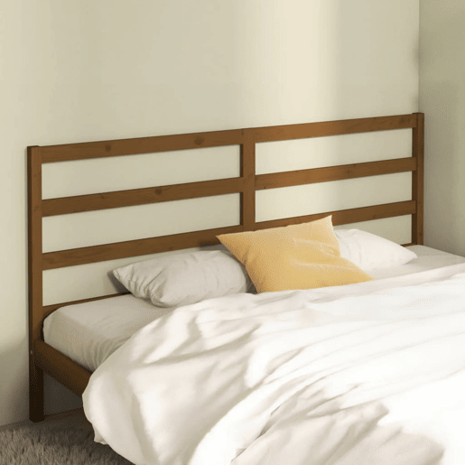 Cabeceira - Cabeceira de cama 206x4x100 cm pinho maciço castanho mel