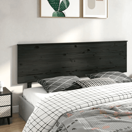 Cabeceira - Cabeceira de cama 204x6x82,5 cm pinho maciço preto