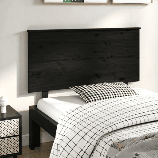 Cabeceira - Cabeceira de cama 124x6x82,5 cm pinho maciço preto