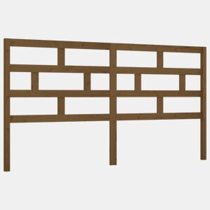 Cabeceira - Cabeceira de cama 186x4x100 cm pinho maciço castanho mel