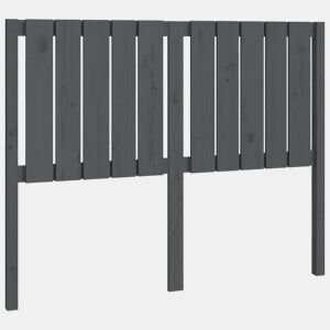 Cabeceira - Cabeceira de cama 125,5x4x100 cm pinho maciço cinzento