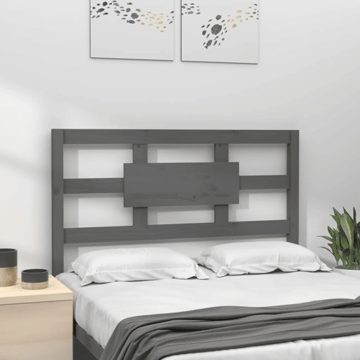 Cabeceira - Cabeceira de cama 95,5x4x100 cm pinho maciço cinzento