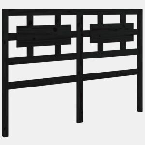 Cabeceira - Cabeceira de cama 125,5x4x100 cm pinho maciço preto