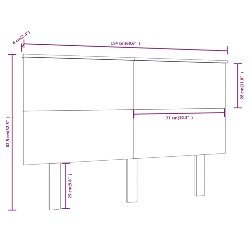 Cabeceira - Cabeceira de cama 154x6x82,5 cm pinho maciço