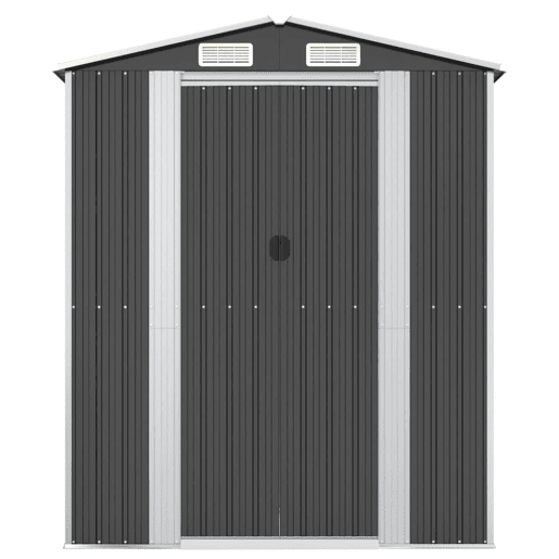 Abrigo de jardim, cabana, casa de armazenamento, galpão ao ar livre, ferramentas robustas, 192 x 108 x 223 cm, aço galvanizado antracite 02_0022194