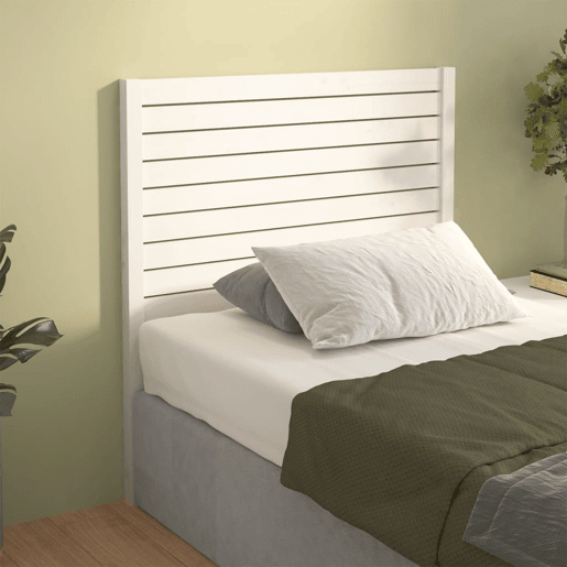 Cabeceira - Cabeceira de cama 81x4x100 cm pinho maciço branco