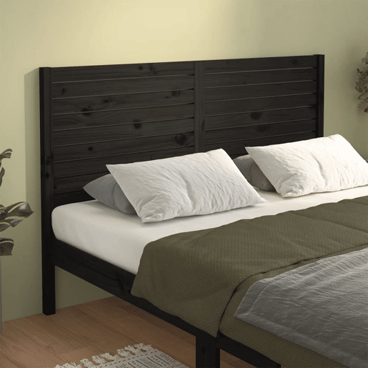 Cabeceira - Cabeceira de cama 126x4x100 cm pinho maciço preto