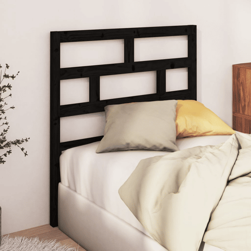 Cabeceira - Cabeceira de cama 106x4x100 cm pinho maciço preto