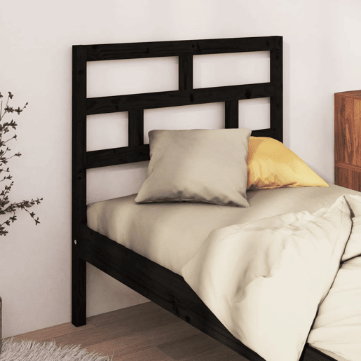 Cabeceira - Cabeceira de cama 106x4x100 cm pinho maciço preto