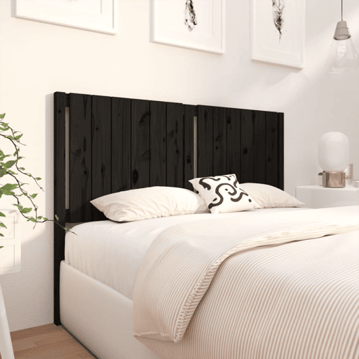 Cabeceira - Cabeceira de cama 145,5x4x100 cm pinho maciço preto