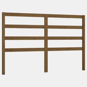 Cabeceira - Cabeceira de cama 126x4x100 cm pinho maciço castanho mel